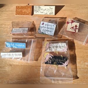 NWT Lot Of 9 Anime Japan Costume Collectible Flare Bag Charm Unisex Pins